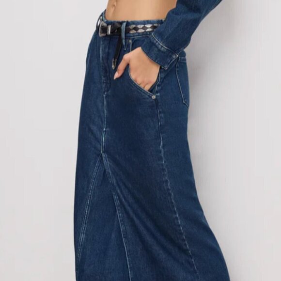 Good American Dresses & Skirts - DENIM MAXI SKIRT INDIGO724 Good American 00 (Tailored at waist)